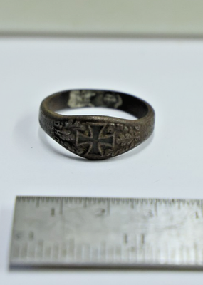 WWI 1914 German Iron Cross Ring Iron for Gold Size 14 | eBay