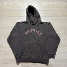 Spitfire Hoodie Mens M Black Old English Arch Logo Skateboard Sweatshirt Y2K