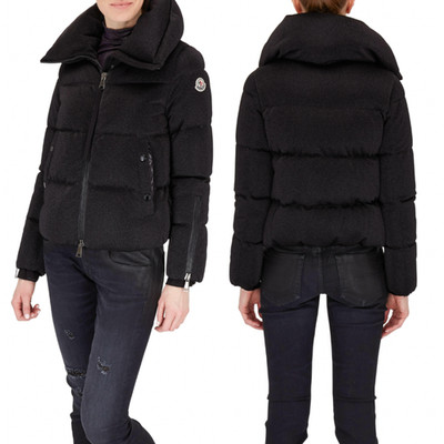 $1720 Moncler Black Bandama Sparkle Quilted Coat Jacket size 4/Large