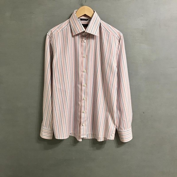 Men Eton Shirt Multicolor Cotton 42 / XL / 50 #1VM6