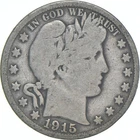 1915-S Barber Half Dollar Average Circ 90% Silver *7345