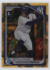 2024 Bowman Chrome Sapphire Edition Prospects Gold /50 Christopher Familia 3a1
