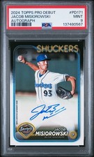 2024 TOPPS PRO DEBUT AUTO #PD171 JACOB MISIOROWSKI PSA 9 rookie