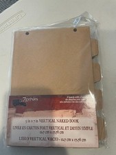 NEW 7Gypsies 5x7 Vertical Naked Book 6 Boards w/ 2 Binding Rings