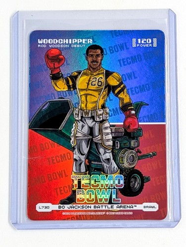 Bo Jackson Battle Arena Tecmo Bowl Logo Brawl Woodchipper - Rod Woodson