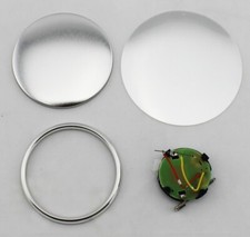 100 Sets 2-1/4" 58mm Flashing Shine Button Made of DIY Metal Badge