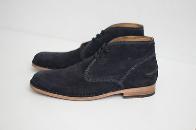 John Varvatos Blue Chukka Boots John Varvatos - Portland Indigo Blue Suede Chukka Boot main image 2