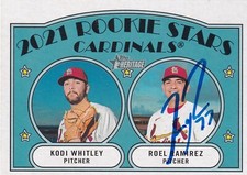 ROEL RAMIREZ SIGNED AUTO'D 2021 TOPPS HERITAGE CARD #303 ST LOUIS CARDINALS