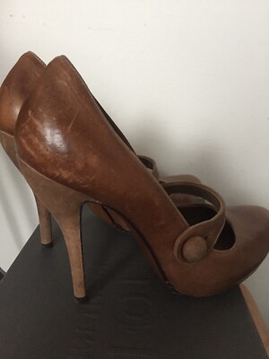 ALEXANDER MC QUEEN ALL LEATHER HIGH MARYJANE 38.5 | eBay