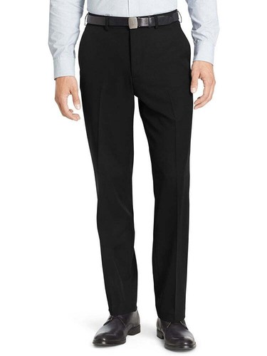 Van Heusen Herren Tic flacher Anzug vorne trennt Hose schwarz 34 W x 34L