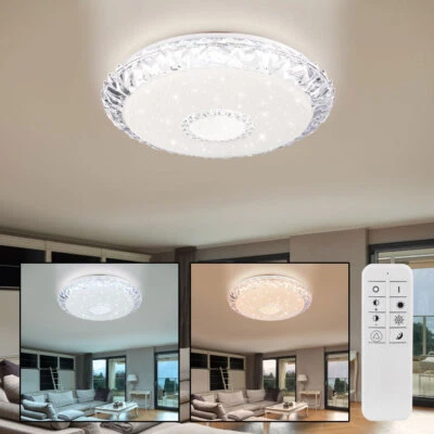 Smart Deckenleuchte Wohnzimmerlampe Fernbedienung LED Sterneneffekt dimmbar CCT  - Bild 1 von 4