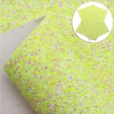 Super Chunky glitter FAUX LEATHER SHEET 8" x 12" 1106653 Mixed Yellow and White