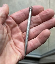 Vintage Ingersoll Redipoint Silver Twist Pencil Fob Necklace Charm USA, 3 5/8"