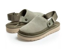 Men UGG Goldencoast CLOG 1142172 SDC Olive Shaded Clover Suede Shoes Sz 10 EU 43