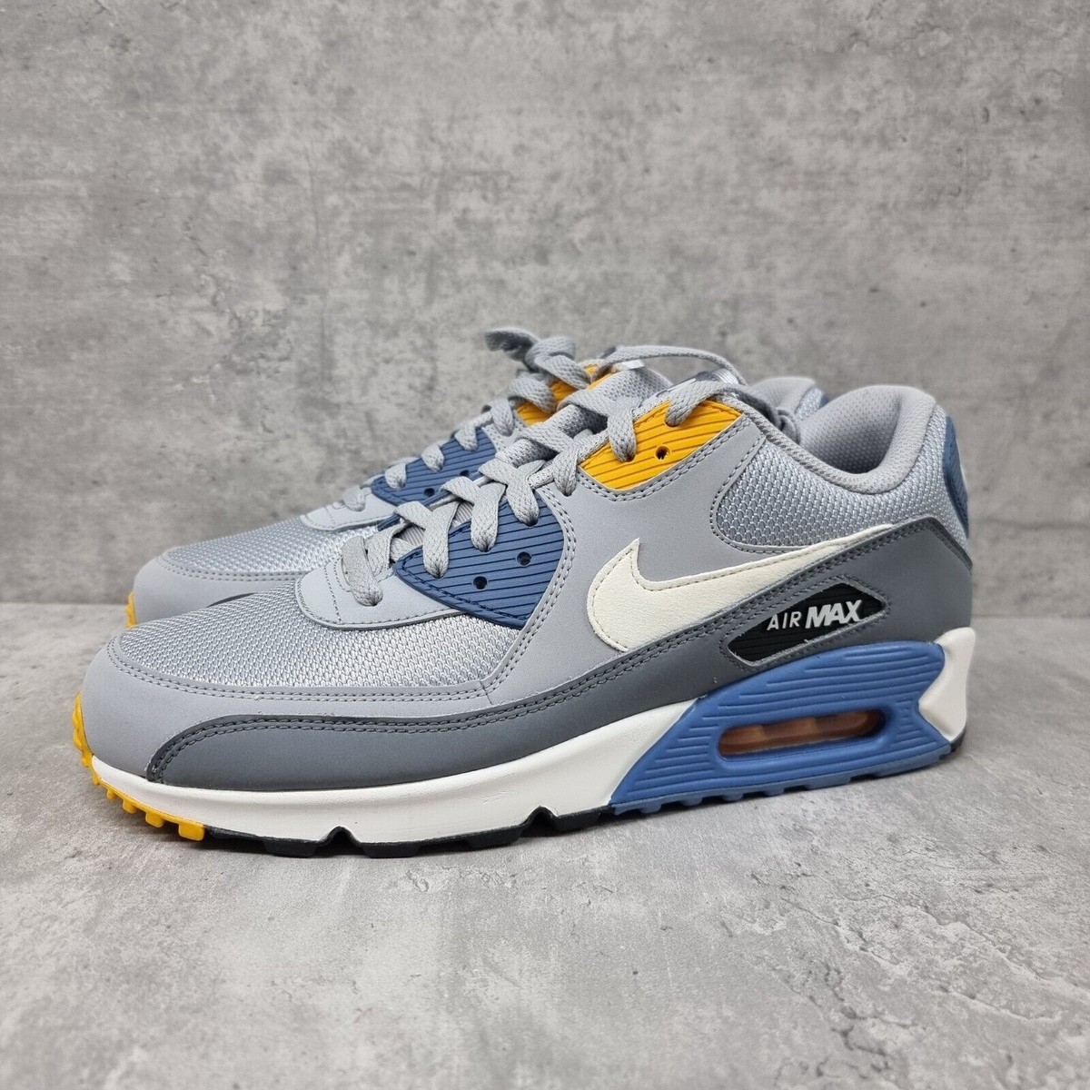 Nike Air Max 90 Wolf Grey Indigo Storm Trainers | (AJ1285 016