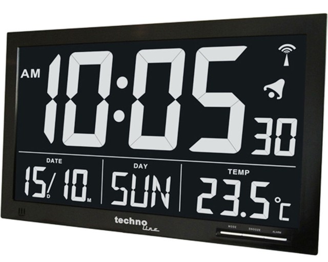 Technoline WS 8007 Orologio da tavolo Digital Table Clock Nero rettangolare  Ws8 | Acquisti Online su eBay