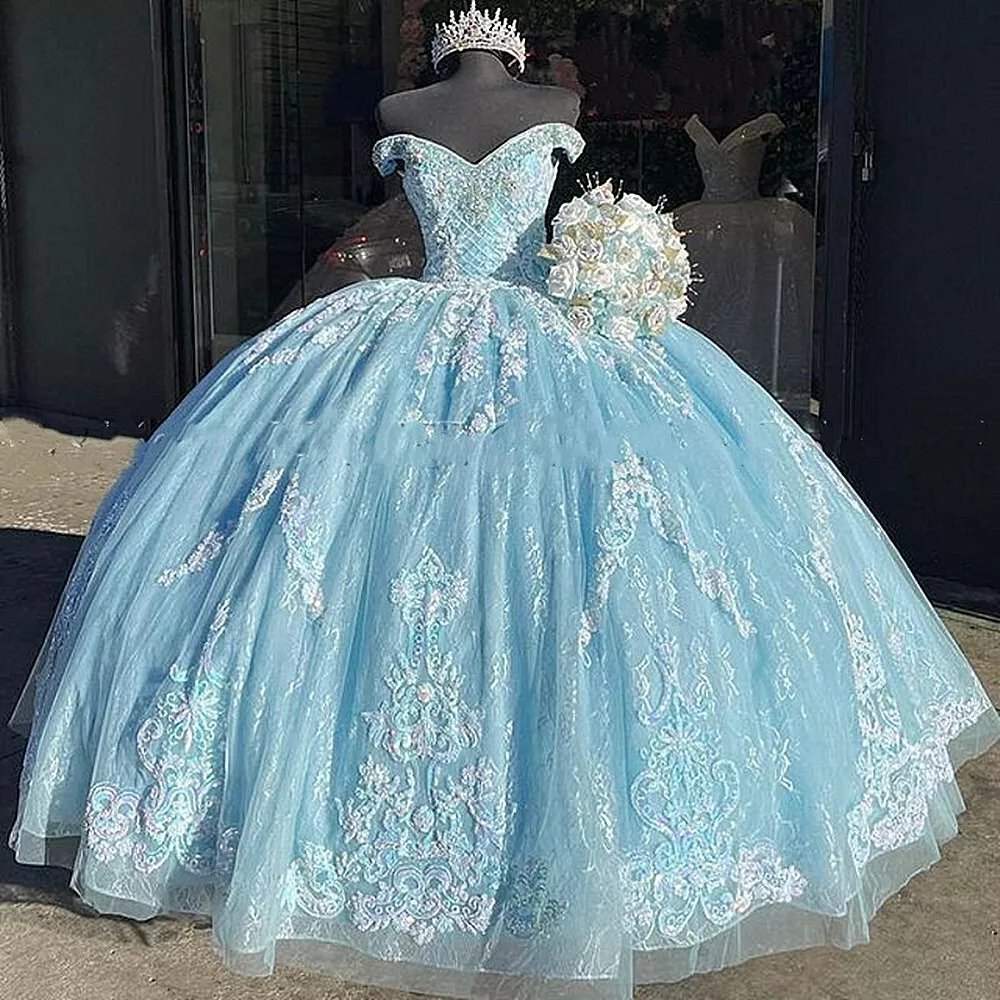 blue sweet 16 dresses