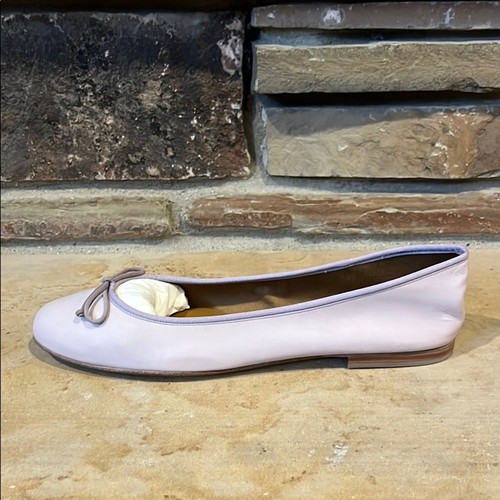 Margaux The Demi Lavender Purple Nappa Leather Bow Ballet Flats - Picture 4 of 9