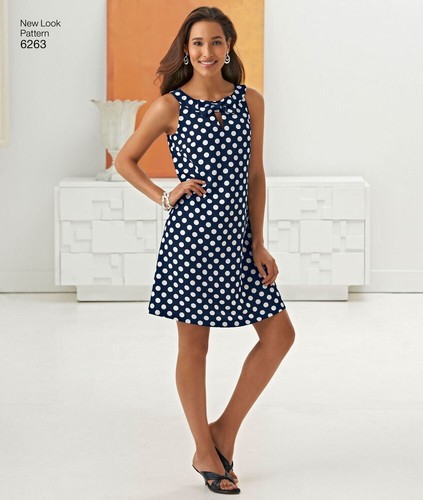 Abito donna più donna NEW LOOK modello cucito 6263 Misses sconto 8-18 20% - Foto 2 di 5