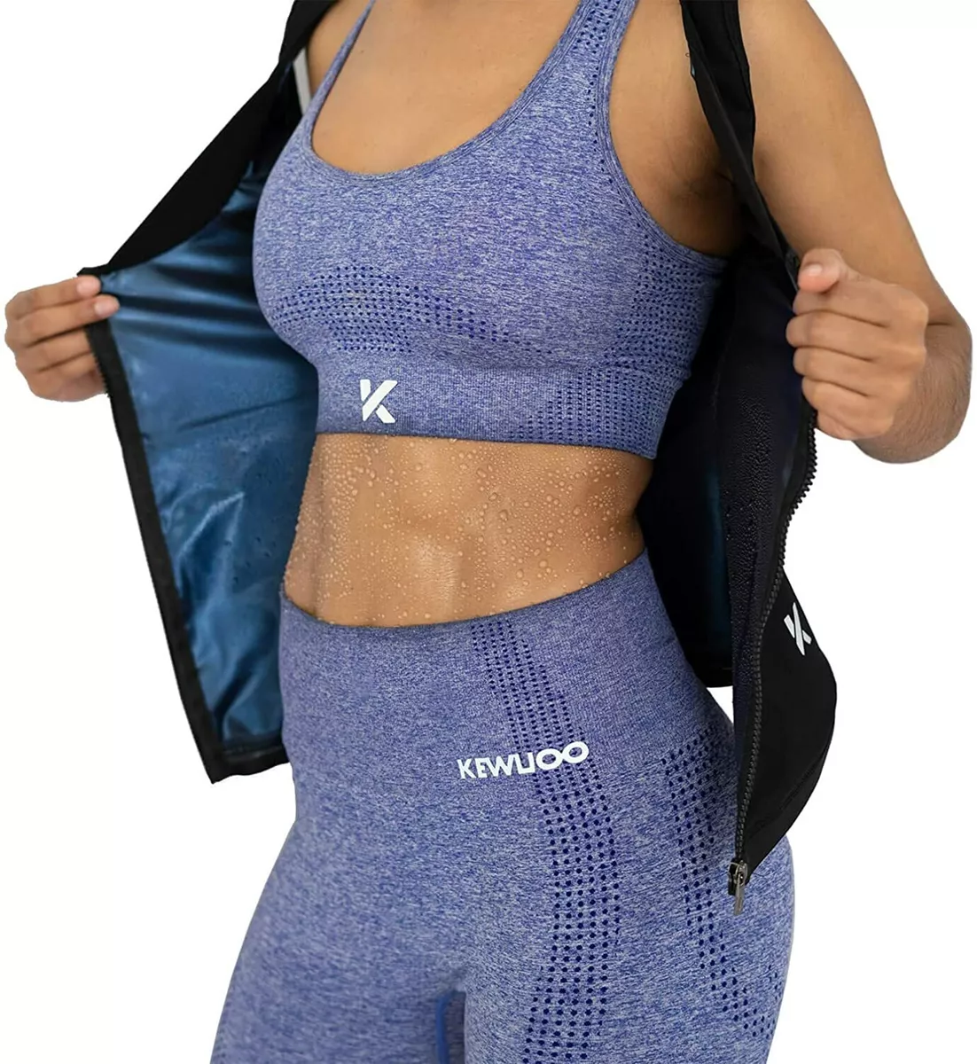 Kewlioo Women's Zipper Heat Trapping Sweat Enhancing Polymer Vest