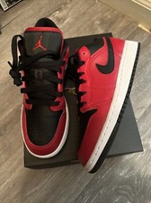 Air Jordan 1 Low GS 553560 605 Gym Red/Black-White New Size 4.5Y