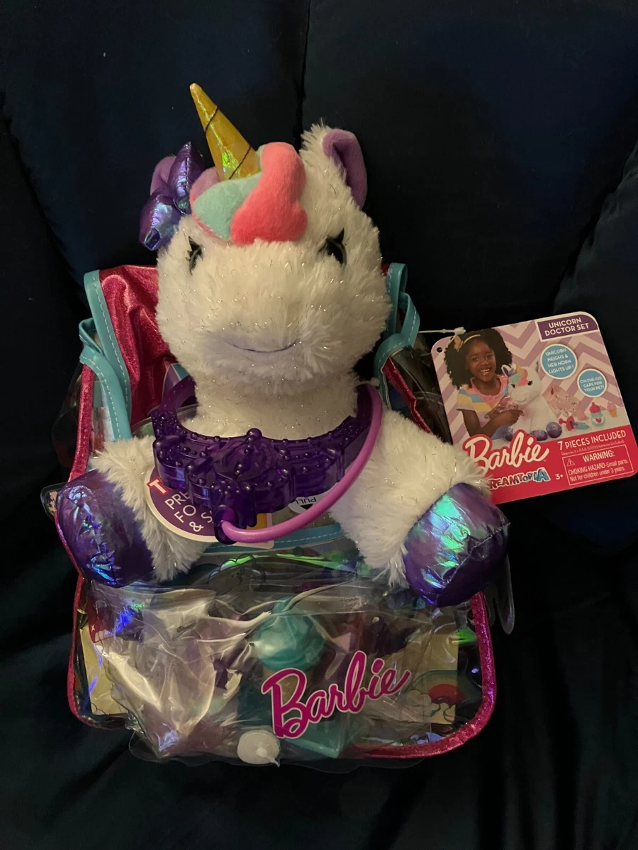 BARBIE DREAMTOPIA UNICORN PET DOCTOR SET 7 PIECE PLUSH BACKPACK