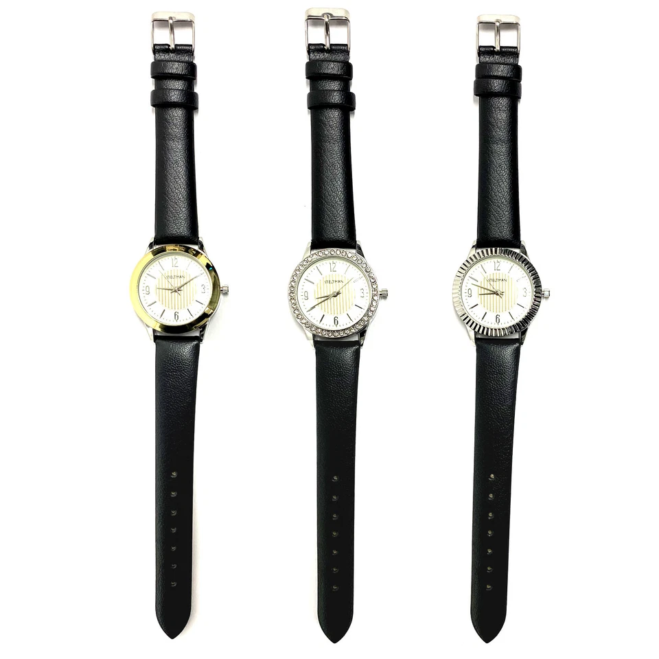 Quarzo Orologio da Polso Donna Con 3 Cornice di Ricambio Analogico Al - Immagine 2 di 4