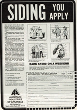 1978 Vintage Print Ad Siding You Apply Aluminum Industries of Arkansas Apply