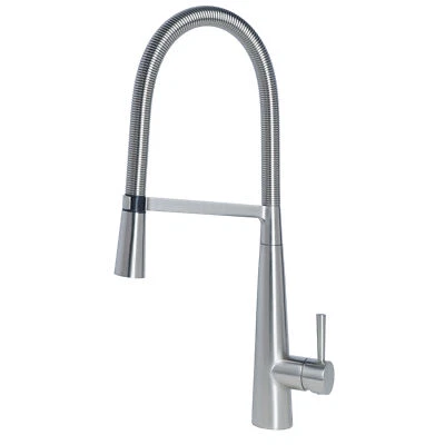 LAGUNA BRASS Contemporary 21" Spring Pull-Down Spray Kitchen Faucet Stainless Steel Finish