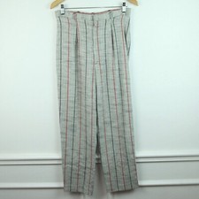 Cos Cob Womens Crop Pants S M Vintage 80s Plaid Academia Regency Preppy Normcore