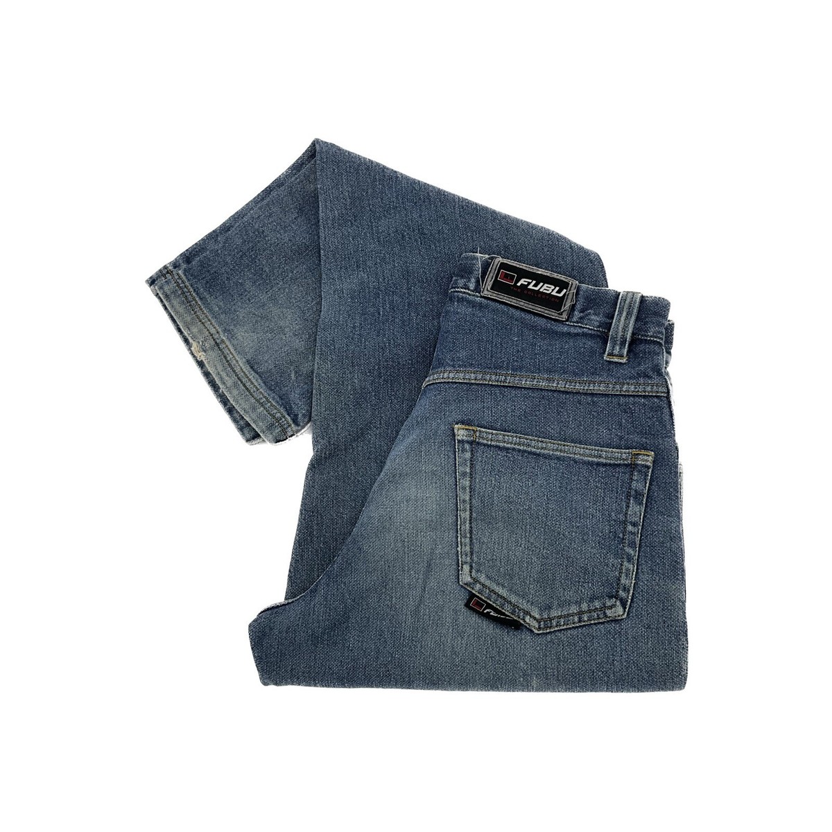 FUBU Jeans - 90s Y2K Distressed Blue Denim Hip Hop Streetwear