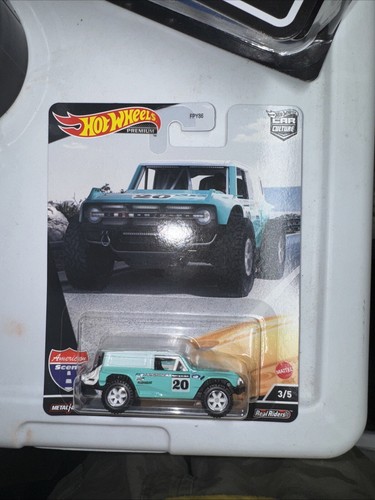 Hot Wheels Ford Bronco R American Scène - Modèle 1/64 Turquoise 2022, 3ème De La Série 3/5
