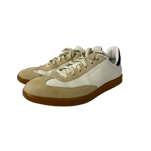 Cole Haan Men’s Grandpro Turf Sneaker Size 9M Ivory Tumbled/Pumice Stone Suede - Afbeelding 1 van 10