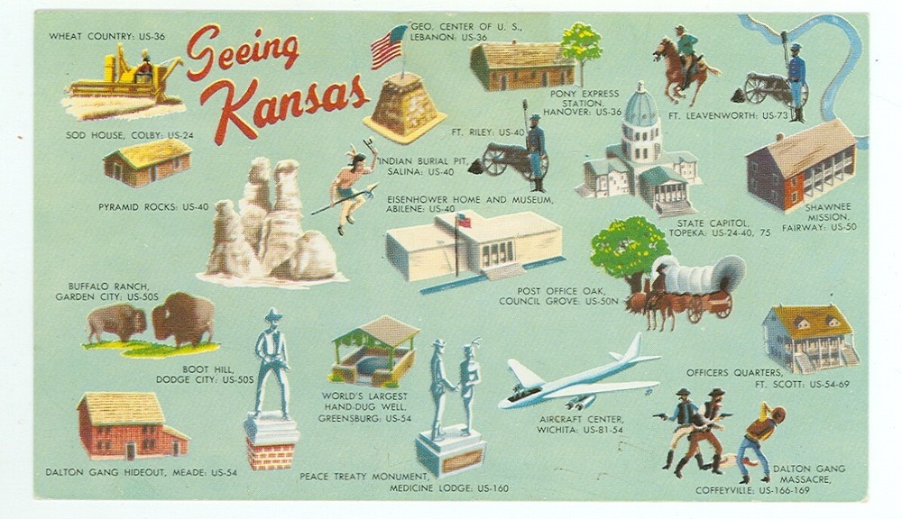 KANSAS-SEEING KANSAS-COME TO KANSAS-LANDMARKS-#684N-(KS-MISC*)