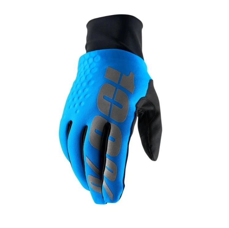 100% HYDROMATIC BRISKER WATERPROOF GLOVES BLUE NEW