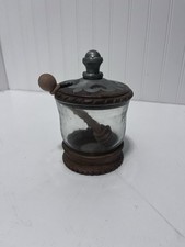 Tarro de miel de madera con incrustaciones GG Collection Heritage con servidor de miel y cuchara