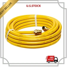 CSST 3/4" Gas Line 70ft Flexible Stainless Steel Hose Kit with 2 Male Adapters