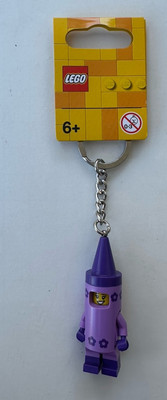 NEW LEGO Purple Crayon Girl Keychain Bag Tag