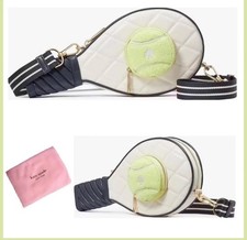 KATE SPADE GRAND SLAM 3D TENNIS RACQUET CROSSBODY KF517 W/DUSTBAG NWT $429