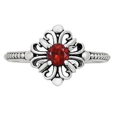Hessonite Garnet - Madagascar 925 Sterling Silver Ring s.7 Jewelry R-1721