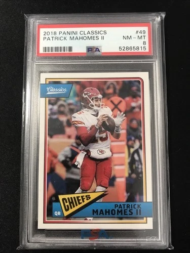 100653814 Patrick Mahomes II 2018 Panini Classics #49 PSA 10