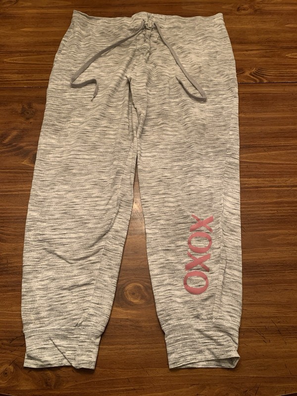 GIRL’S XOXO GRAY SWEAT PANTS SIZE XL COTTON AND SPANDEX EUC