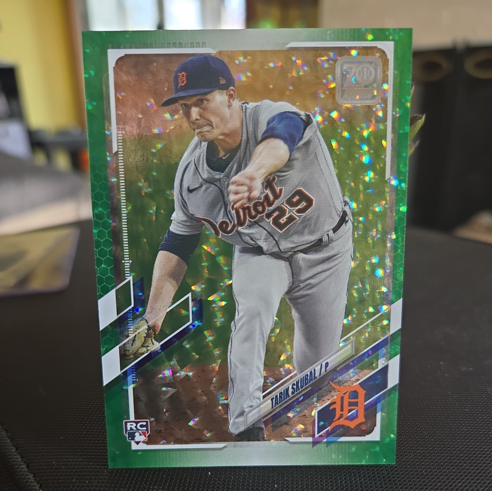 Tarik Skubal RC 2021 Topps S1 #92 1st RC Green Ice HoloFoil #/499 Detroit Tigers