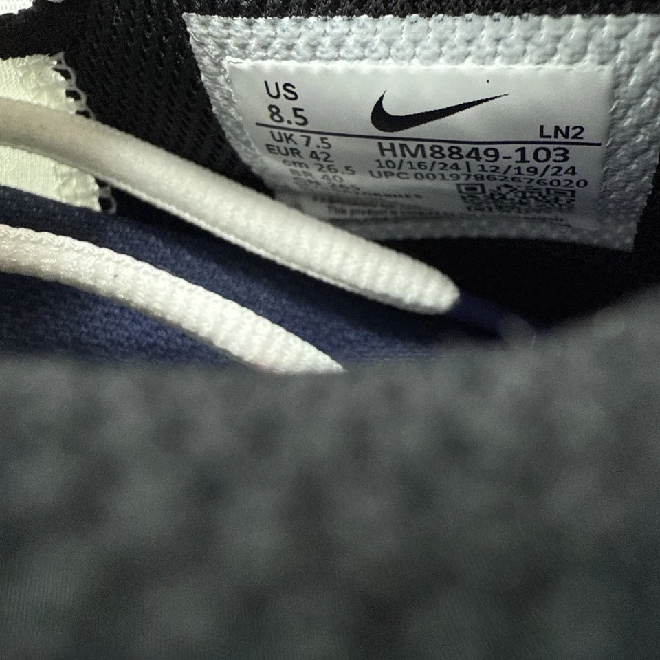 Nike Vapor Speed White Navy Silver Black Football Cleats HM8849-103 Size 8.5 - Image 4 of 4