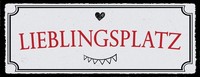 Holzschild 10X27 Cm Lieblingsplatz Herz Girlande Deko Geschenk Schild