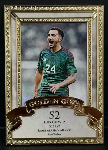 2023 Futera Unique WF Mexico Luis Chavez Golden Goals 23KT Gold Framed /10
