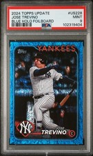 2024 TOPPS UPDATE BLUE HOLO FOILBOARD #US228 JOSE TREVINO 276/999 PSA 9