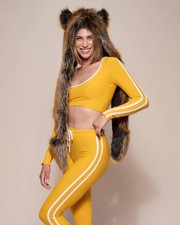  B6 SPIRITHOODS RED WOLF FAUX FUR WOMENS HANDMADE - NEW COND - SUPER FAST SHIP