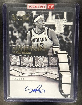 2024-25 Panini Noir Pascal Siakam #FFS-PSC Freeze Frame Signatures Gold /25