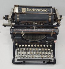 Antique Underwood Standard No 5 Typewriter 1923-24 Glass Key Pads thumbnail
